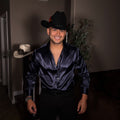 La Camisa Navy Silk