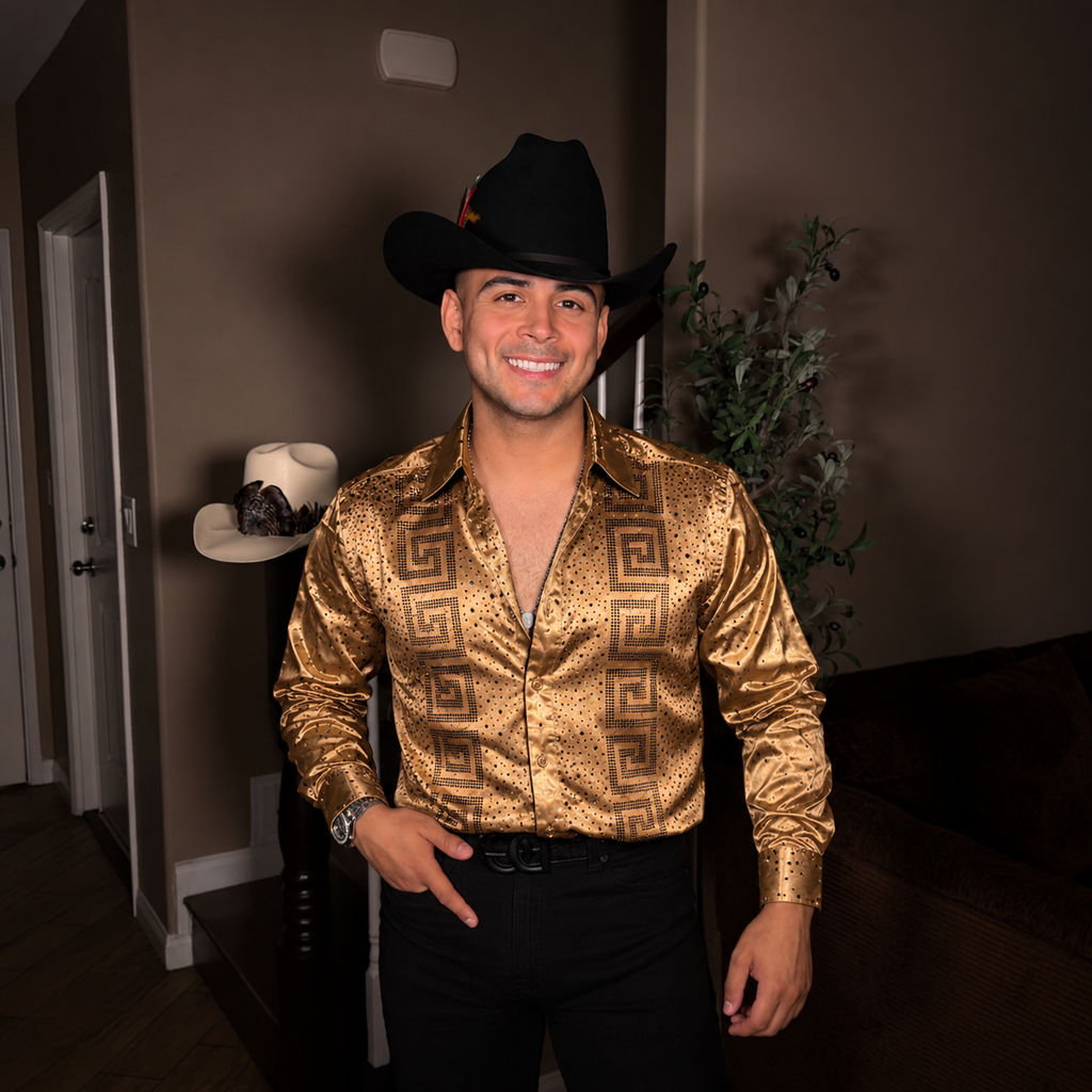 Berni Rhinestone Shirt Long Sleeve